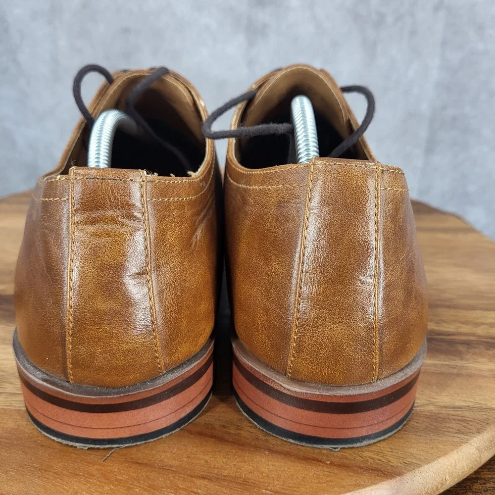 Goodfellow Oxford Shoes Mens 12 Brown Faux‎ Leather  Dress Shoes F317004